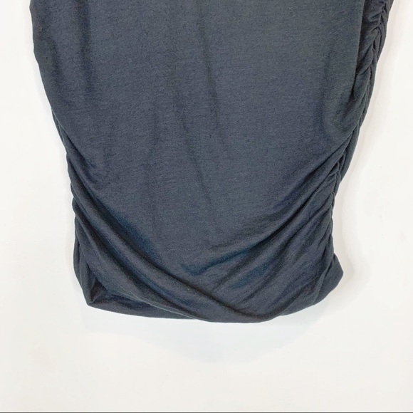 OLD NAVY maternity pencil skirt black side ruching - Picture 2 of 5